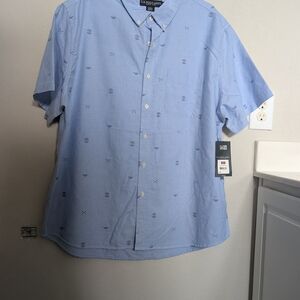 NWT U.S. Polo Assn. Men's Light Blue Short Sleeve Shirt 2XL